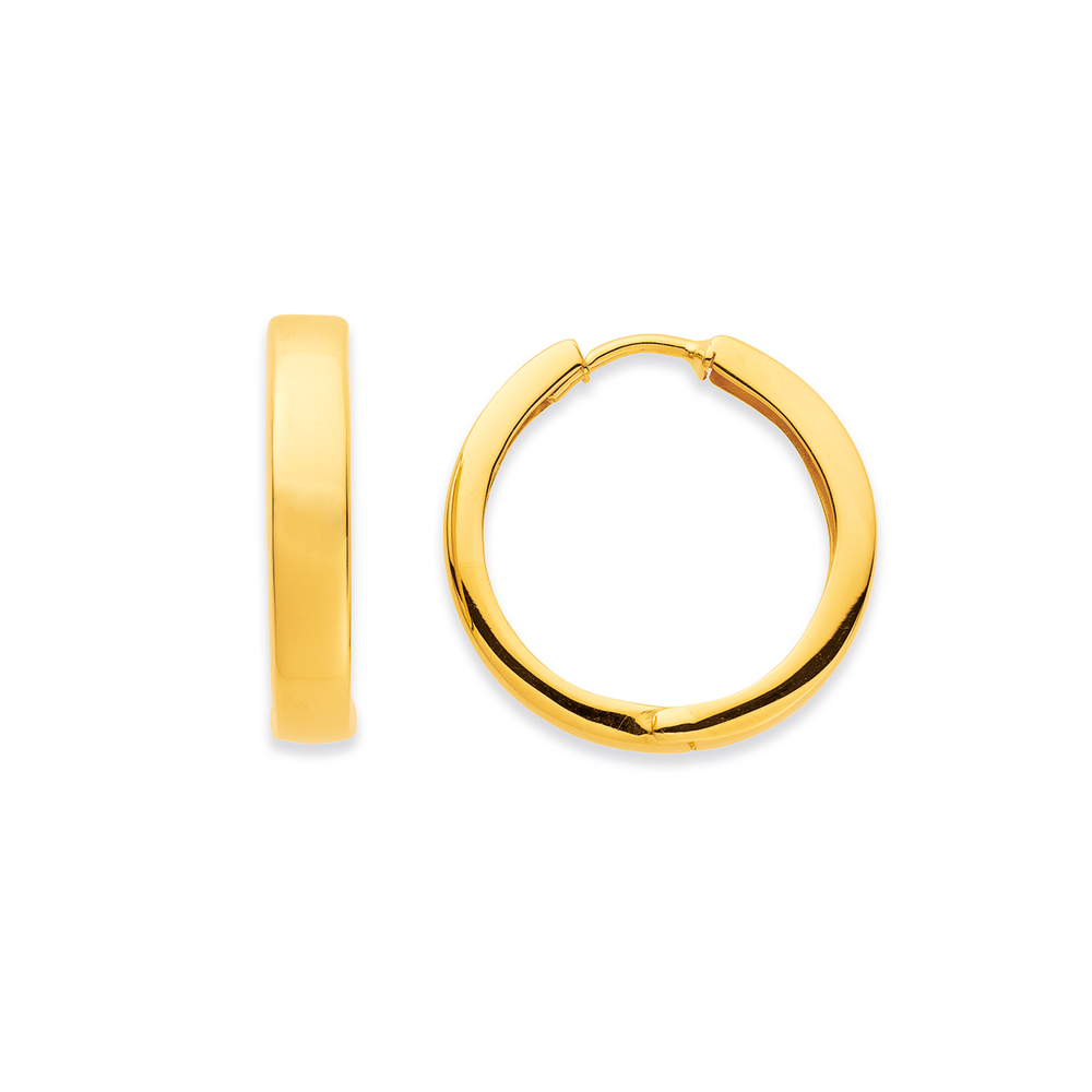 9ct Mini Plain Sleepers Goldmark NZ