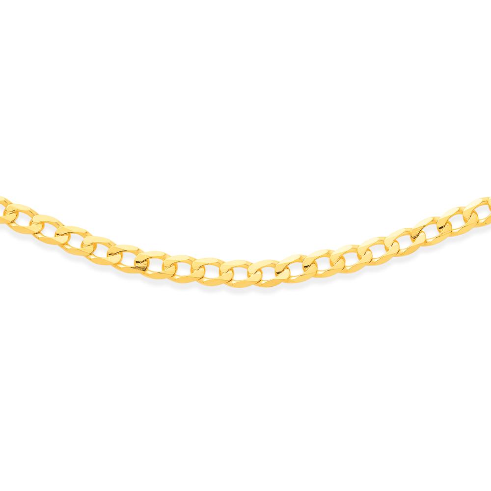 9ct, 50cm Solid Curb Chain Goldmark (NZ)