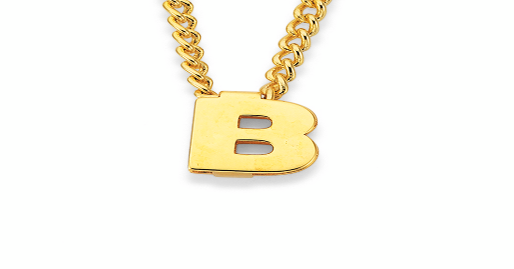 9ct, Small Block Initial B Slider | Goldmark (NZ)