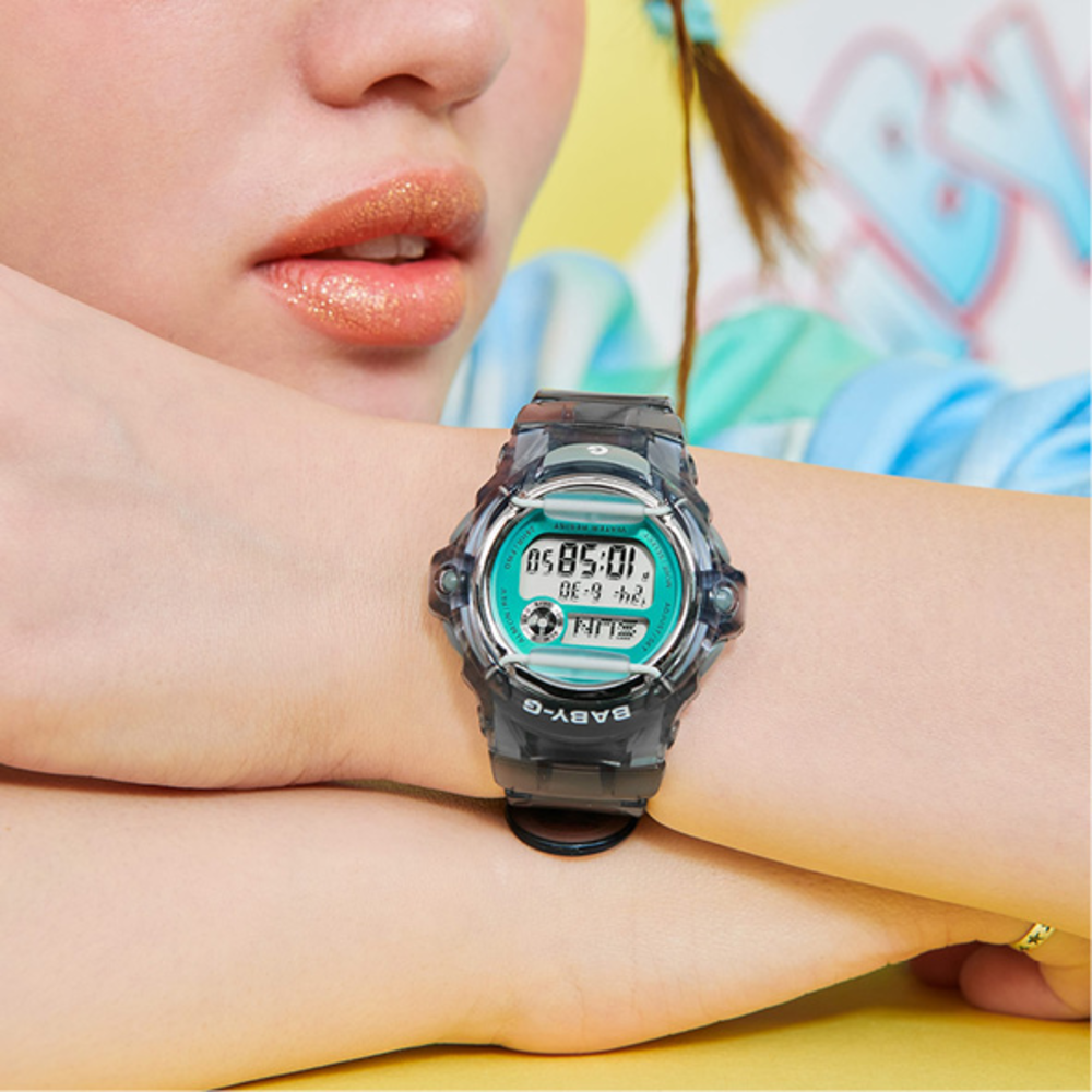 Baby-g Grey/turquoise Green Digital Watch Bg169u-8b in Grey