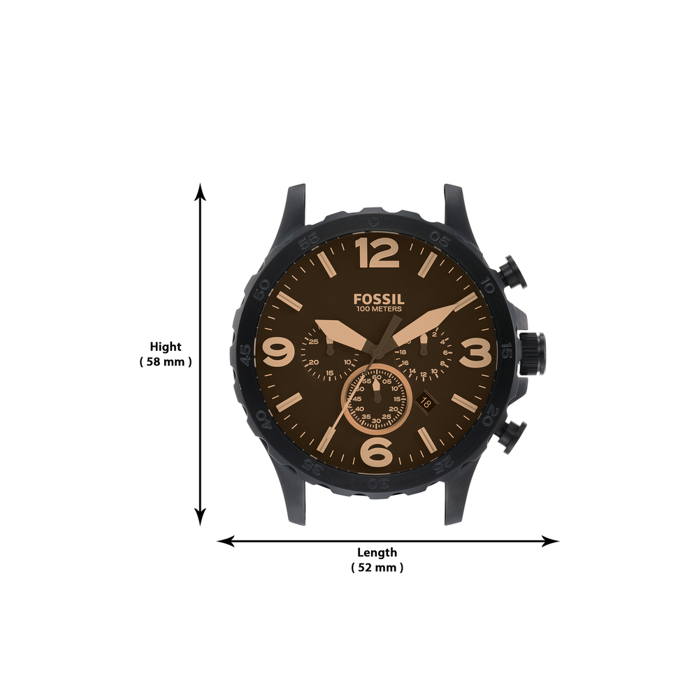 Fossil Nate Men's Watch in Black Goldmark (NZ)