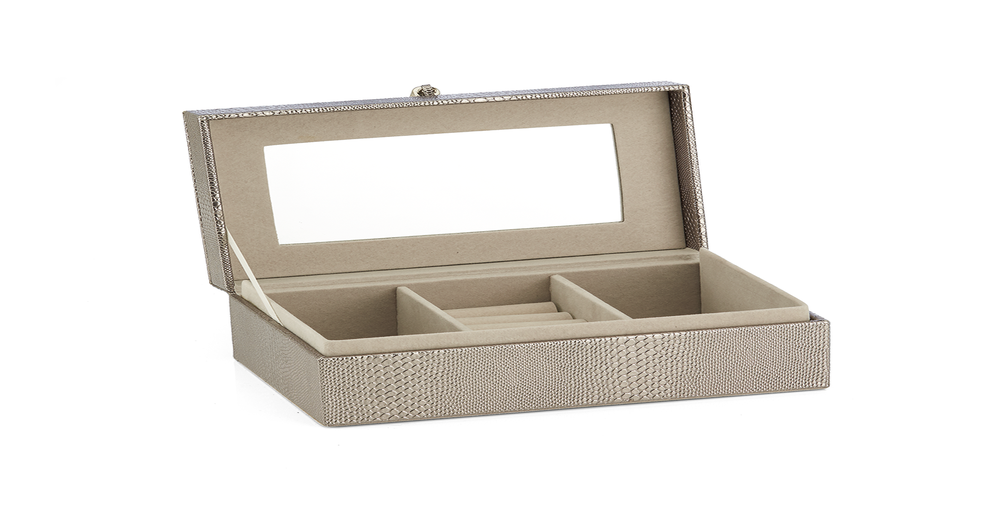 Isabella Grey Snake Tassel Jewellery Box in Grey Goldmark (NZ)