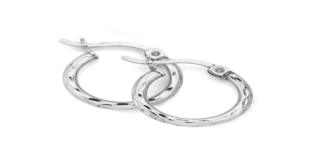 Sterling Silver 12mm Hoop Earrings Goldmark (NZ)