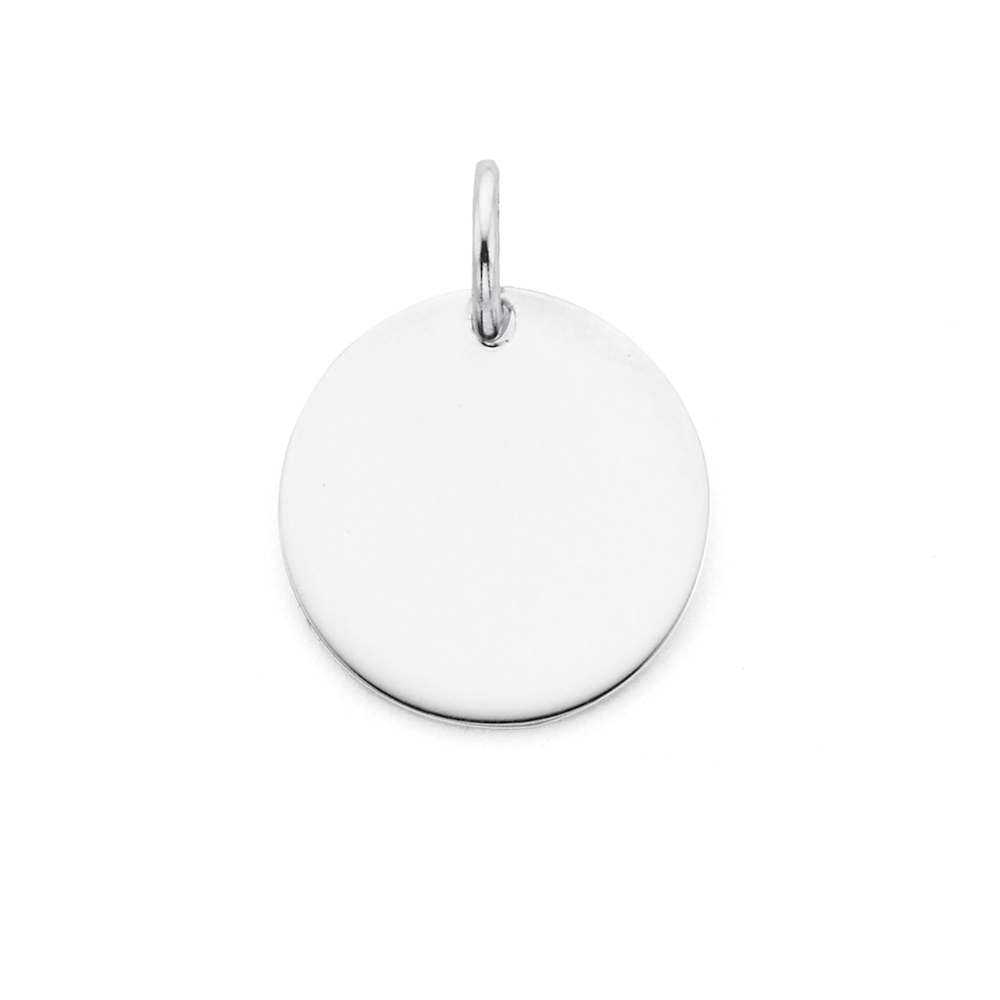 Petite Diamond Disc Necklace, Sterling Silver – MiShelli