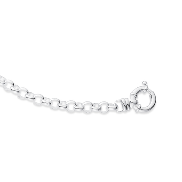 Sterling silver belcher bracelet with bolt ring clasp. Sterling silver belcher bracelet with bolt ring clasp.