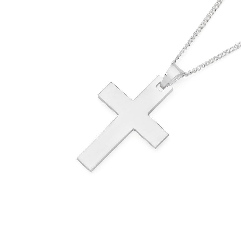 Silver cross online necklace nz