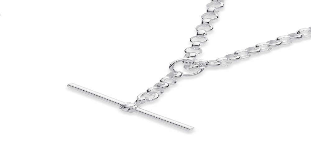 Sterling Silver 45cm Belcher Fob Chain Goldmark (NZ)