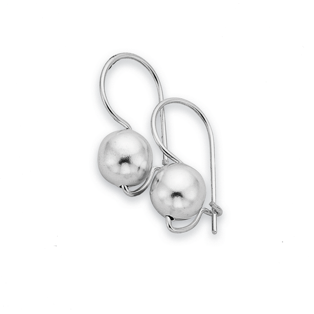 8mm sterling silver euroball earrings 8mm sterling silver euroball earrings