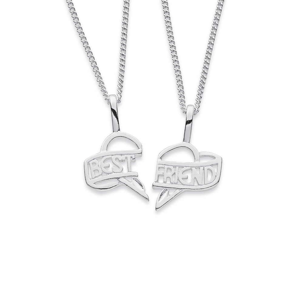 Sterling Silver Best Friend Share Pendants Goldmark NZ