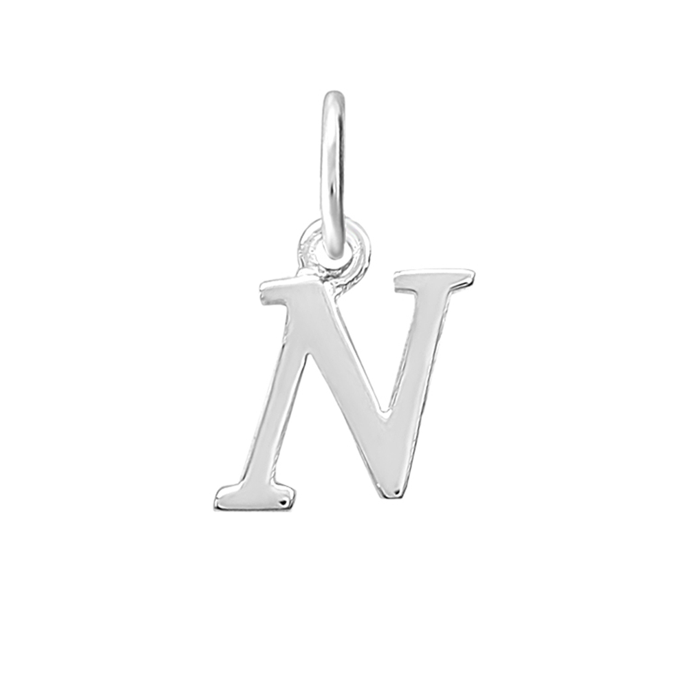 Sterling Silver Mini Initial N Pendant Goldmark (NZ)